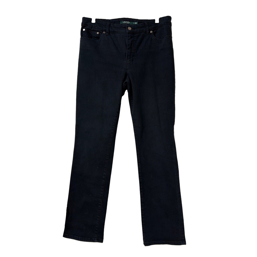 Lauren Ralph Lauren Straight Jeans Womens Sz 12 Stretch Boho Cottage Core